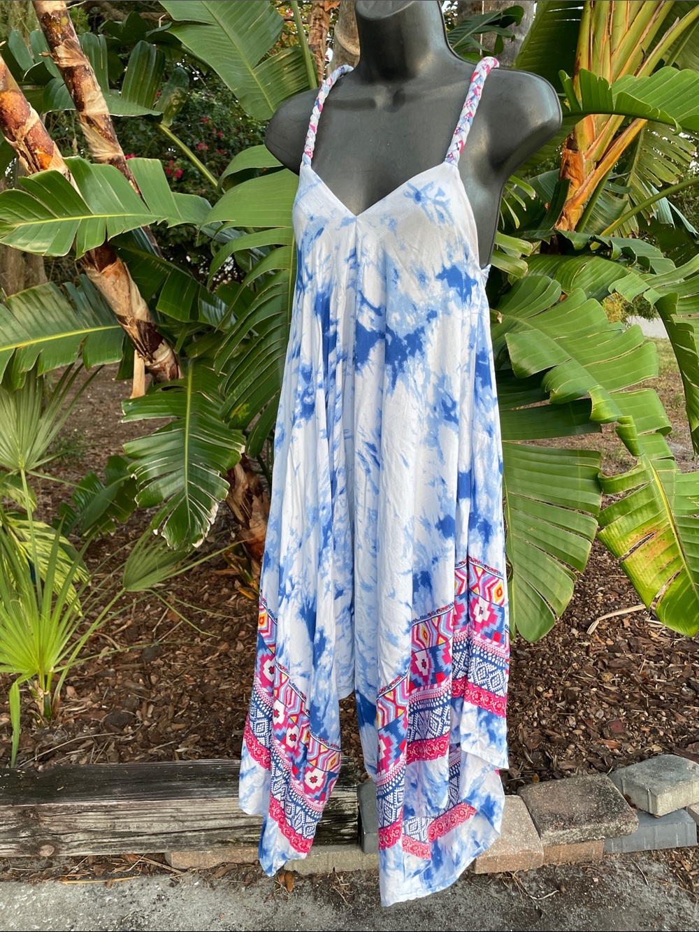 scarf, print, handkerchief, hem jumpsuit